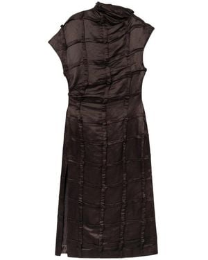 Mark Kenly Domino Tan Midi Dresses - Black