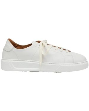 Elia Maurizi Weiße Wildleder-Sneaker Mit Natürlicher Gummisohle