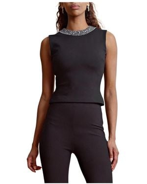 byTiMo Sleeveless Tops - Black
