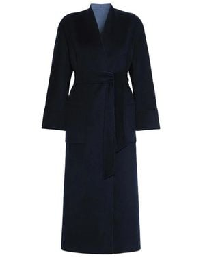 Max Mara Jassen ,Blauw ,Wol Omkeerbare Omslagjas