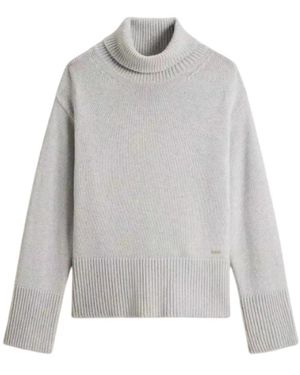 Woolrich Truien & Vesten ,Grijs ,Wol Turtleneck