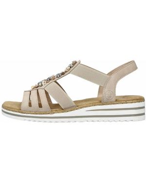 Rieker V0649 Sandal - Metallic