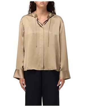 Vince Overhemden ,Bruin ,Leer Blusa - Naturel
