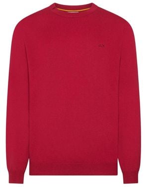 Sun 68 Round-Neck Knitwear - Rojo