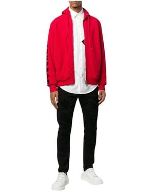 DSquared² Logo Print Hoodie - Rood