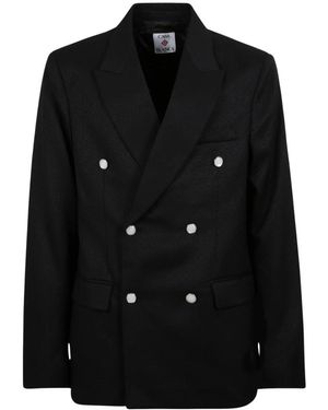 CASABLANCA Jassen ,Blauw ,Dubbele Rij Jas - Zwart