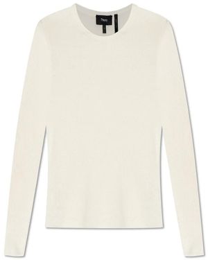 Theory Long Sleeve Tops - White