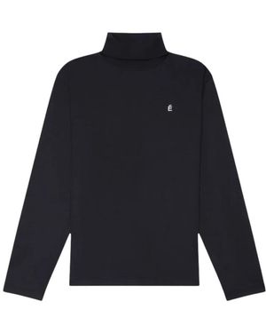 Etudes Studio Langarm Rollkragen T-Shirt - Blau