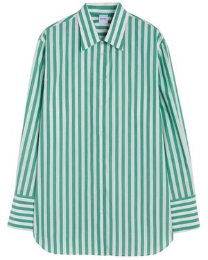 Aspesi Klassiek Gesneden Gestreept Overhemd - Blauw