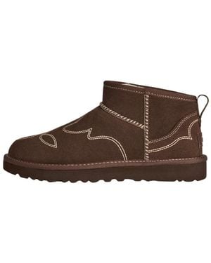 UGG Schoenen ,Bruin ,Suède Classic Ultra Mini Western