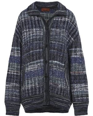 Missoni Truien & Vesten ,Grijs ,Caperdoni Maxi Cardigan - Blauw