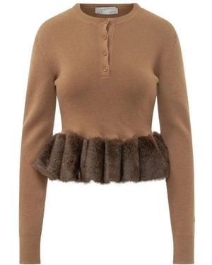 Stella McCartney Round-Neck Knitwear - Marrón