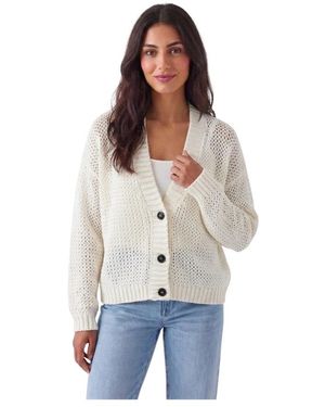 Roberto Collina Truien & Vesten ,Wit ,Katoen Boxy Cardigan