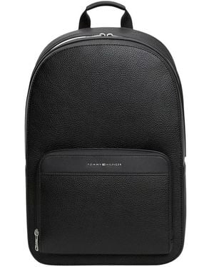Tommy Hilfiger Tassen ,Zwart ,Leer Th Central Dome Rugzak