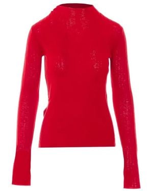 Pinko Round-Neck Knitwear - Rojo