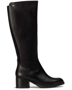 Wonders High Boots - Zwart