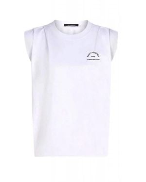 KARL LAGERFELD Sleeveless Tops - Blanco