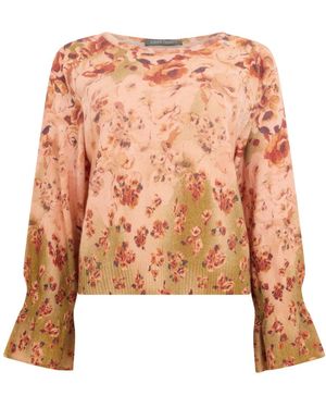 Alberta Ferretti Round-Neck Knitwear - Orange