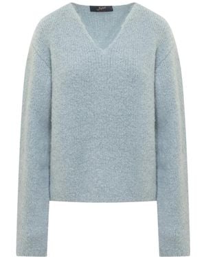 The Seafarer V-Neck Knitwear - Blue