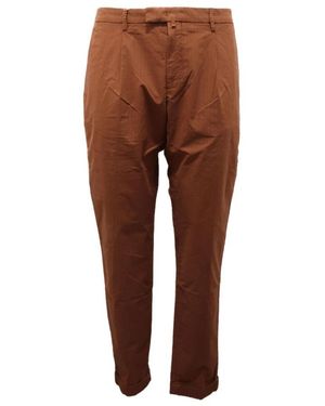 BRIGLIA Slim-Fit Trousers - Brown