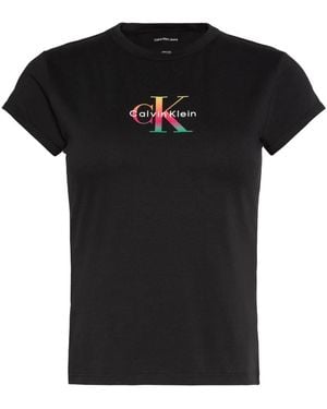 Calvin Klein T-Shirt Met Korte Mouwen - Zwart