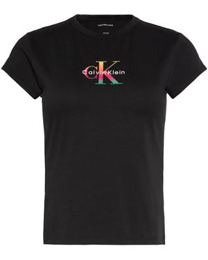 Calvin Klein T-Shirt Met Korte Mouwen - Zwart