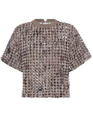 Brunello Cucinelli Zachte Knitwear Voor Vrouwen - Grijs