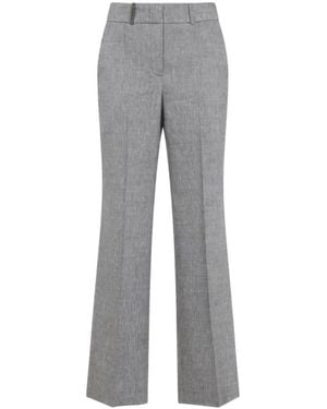 Peserico Straight Trousers - Gris