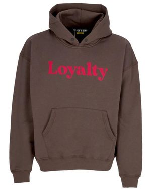 Iuter Brauner Kapuzenpullover Mit Fronttasche