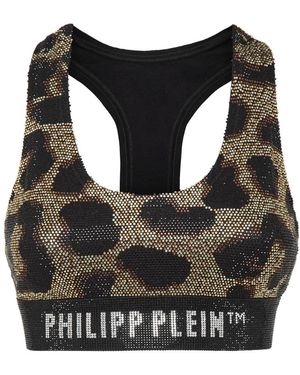 Philipp Plein Bra Leopard - Schwarz