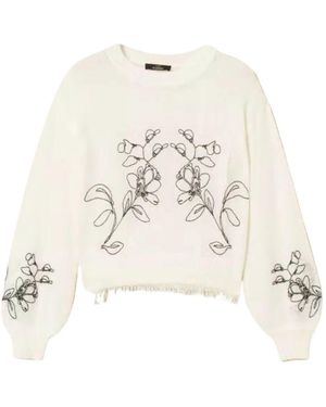 Twinset Truien & Vesten ,Wit ,Sweatshirts - Naturel