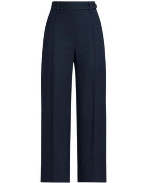 Brunello Cucinelli Broeken ,Blauw ,Wide Broeken