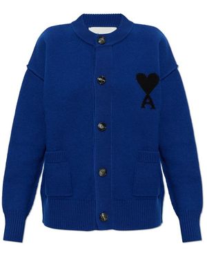 Ami Paris Ami De Coeur Cardigan - Blauw
