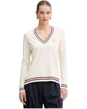 Liu Jo V-Neck Knitwear - Blanco