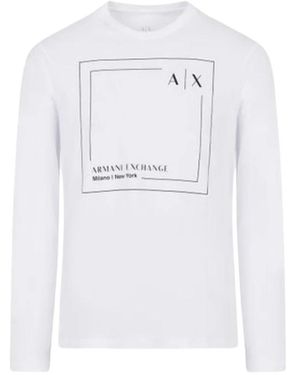 ARMANI EXCHANGE Long Sleeve Tops - Bianco