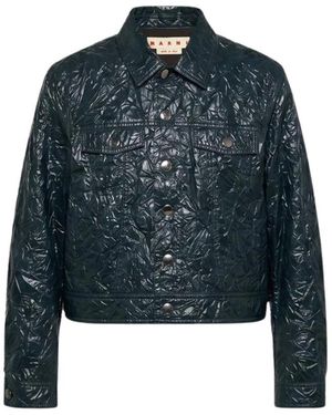 Marni Leather Jackets - Azul
