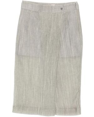 THE GARMENT Delfi Midi-Rock Mit Knopfleiste - Grau