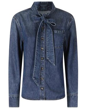 Self-Portrait Denim Shirts - Blau