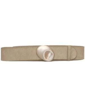 Cortana Accessoires ,Grijs ,Leer Lucia L Suede Jewel Belt - Naturel