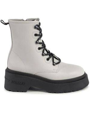 Tommy Hilfiger Lace-Up Boots - Gray