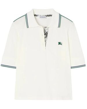 Burberry Polohemd Aus Baumwolle - Weiß