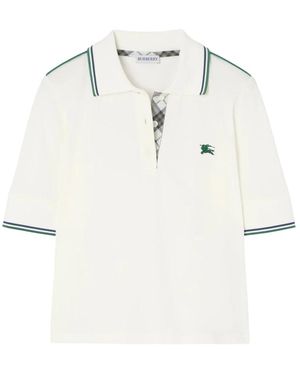 Burberry Polo Shirt Van Katoen - Wit