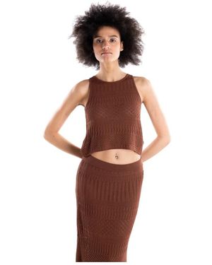 Akep Sleeveless Tops - Marrone