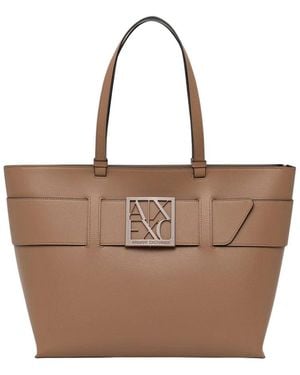 ARMANI EXCHANGE Tassen ,Leer Shopper Bag - Bruin