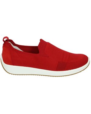Ara Rote Slip-Ons Mit Herausnehmbarer Innensohle