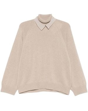 Brunello Cucinelli Kasjmier Coltrui - Naturel