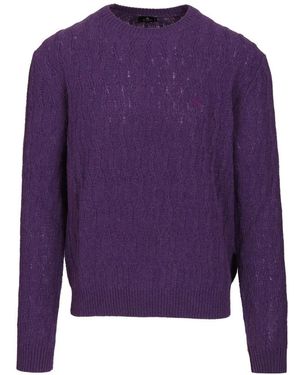 Etro Round-Neck Knitwear - Purple