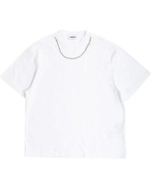 Ambush Weiße Ballchain T-Shirt Mit Rundhalsausschnitt