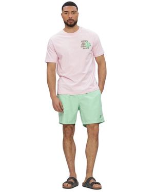 Shiwi Badmode ,Roze ,Liam Regular Fit T-Shirt - Groen