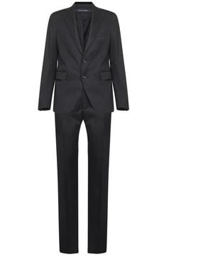Tagliatore Single Breasted Suits - Black
